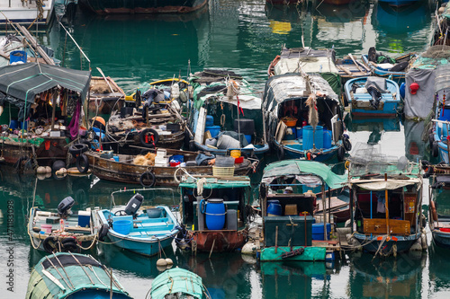 Wallpaper Mural Fish boat inside the pier Torontodigital.ca
