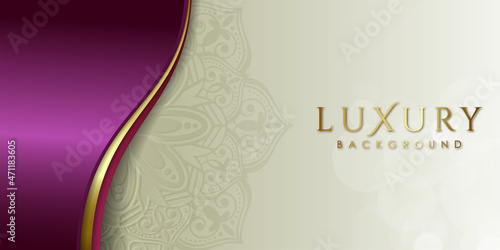 Abstract background with purple and mandala pattern decoration