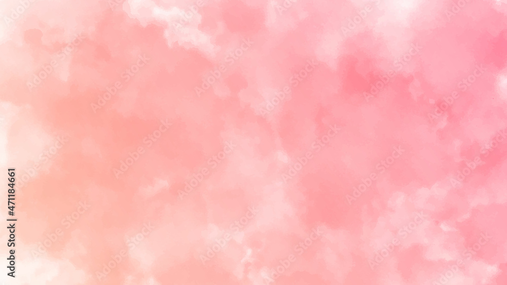 Beautiful abstract color pink texture background on white surface granite, orange and pink cloud sky on art graphics, pink background. Pink sky background with white clouds.