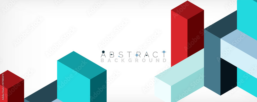 Abstract background. 3d cubes, cubic elements and blocks. Techno or business concept for wallpaper, banner, background, landing page Abstract background. 3d cubes, cubic elements and blocks. Techno or business concept for wallpaper, banner, background, landing page