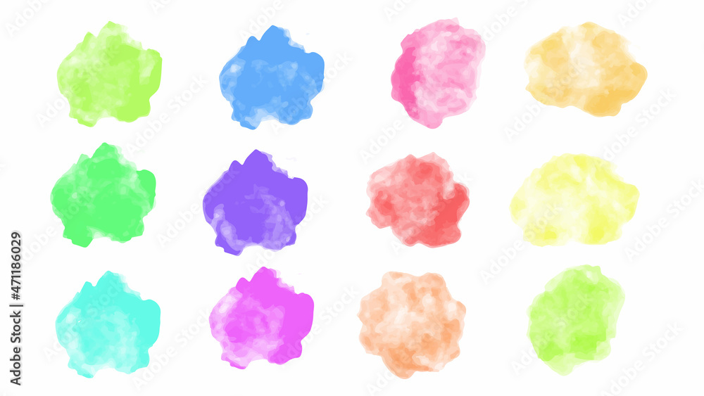Set of colorful brush. colorful splash banner. vector.
