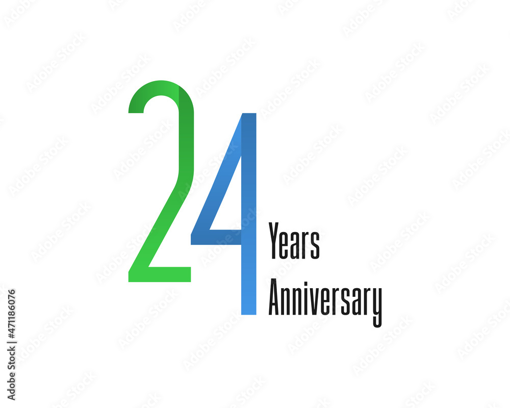 24 years anniversary logo with high and thin style 24 years anniversary logo with high and thin style