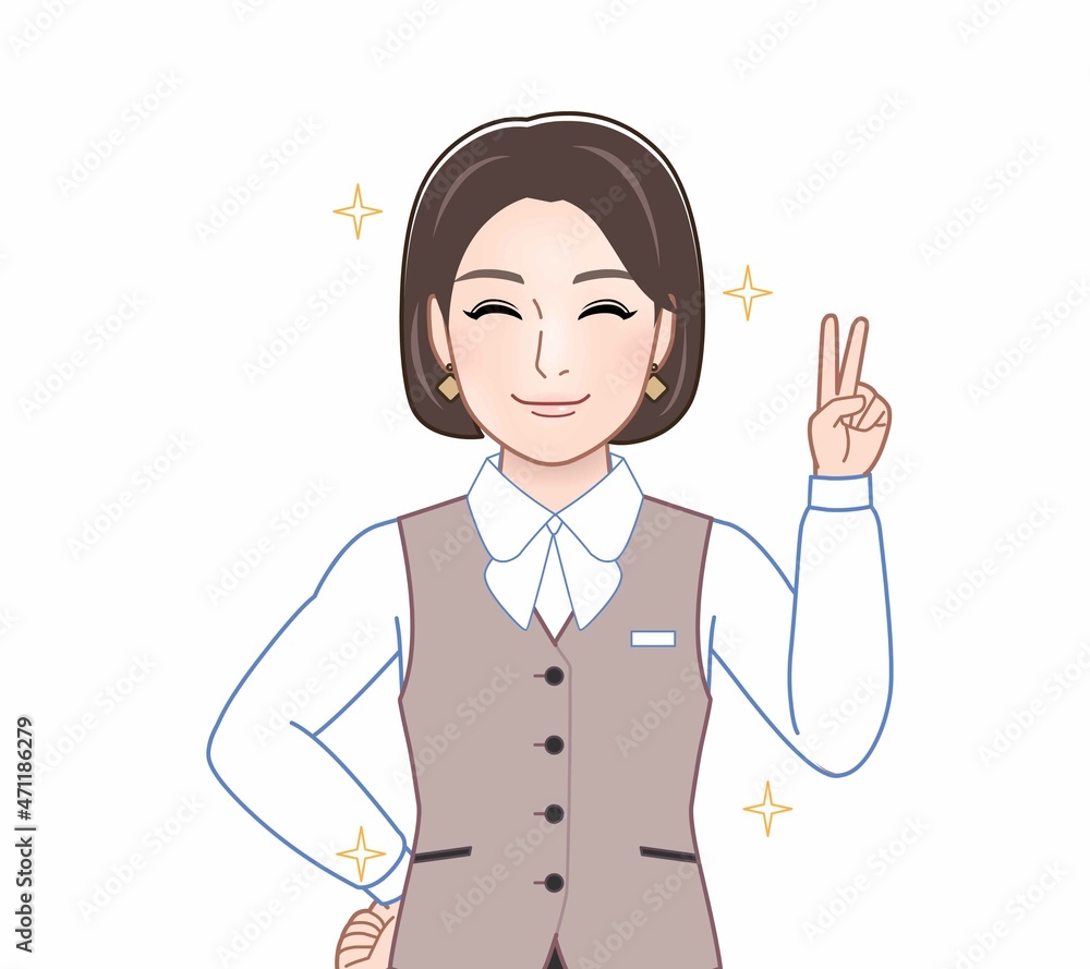 受付担当の女性 受付担当の女性