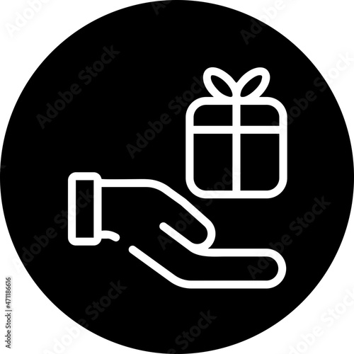 give away glyph icon