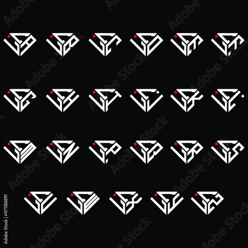 CLA to CLZ letter logo creative design, Multiple triple letter logo design