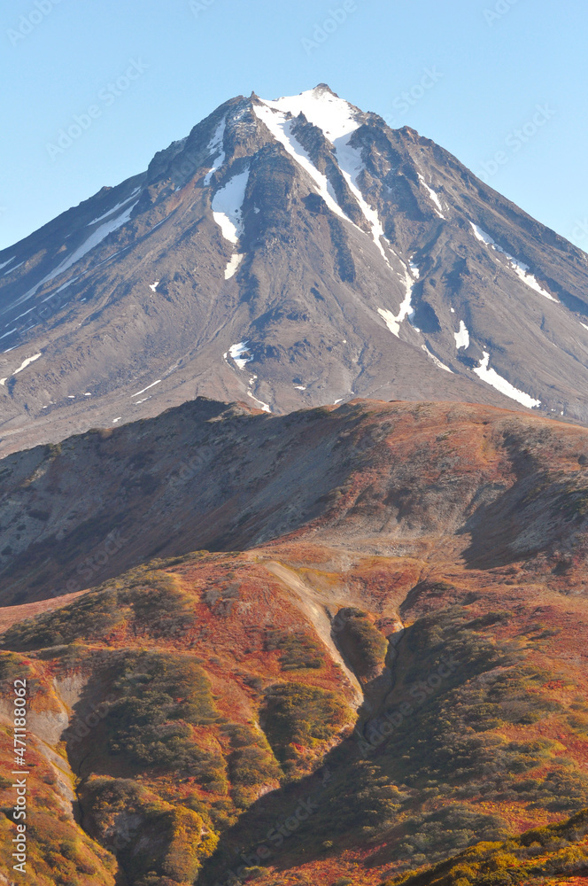 volcano in the atacama desert country