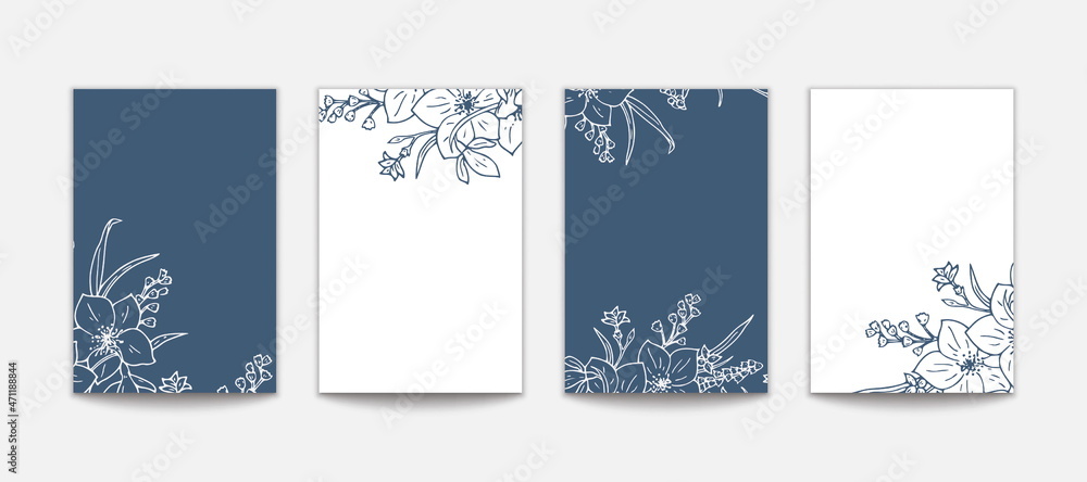 Set of background with leafs and flowers frame. Usable for banner, poster, invitation and more. Set of background with leafs and flowers frame. Usable for banner, poster, invitation and more.
