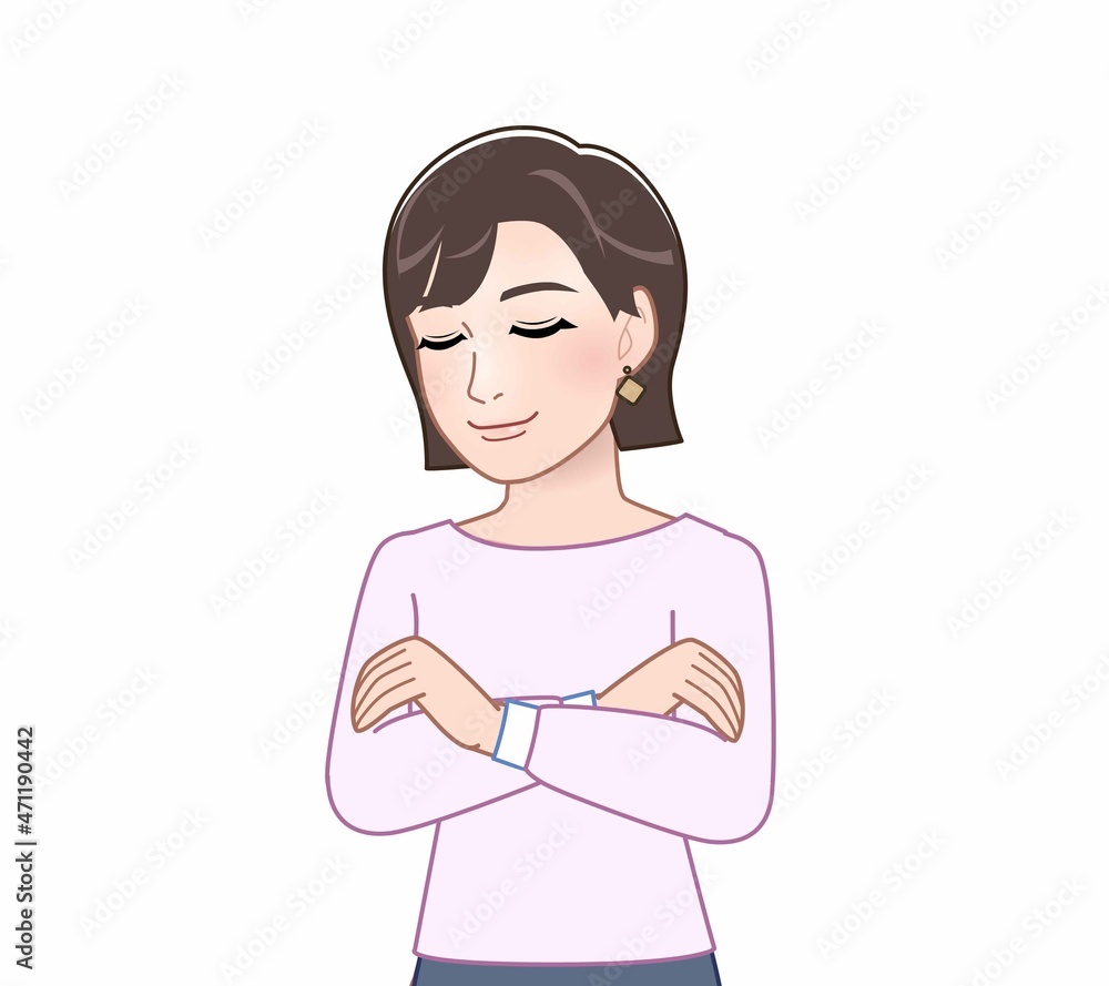 ピンクの長袖を着た女性 ピンクの長袖を着た女性