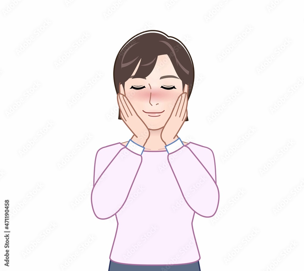 ピンクの長袖を着た女性 ピンクの長袖を着た女性