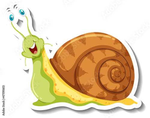 Snail animal cartoon sticker