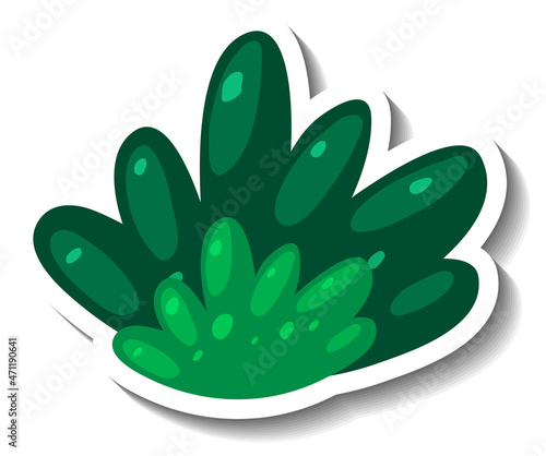 A green bush in cartoon style