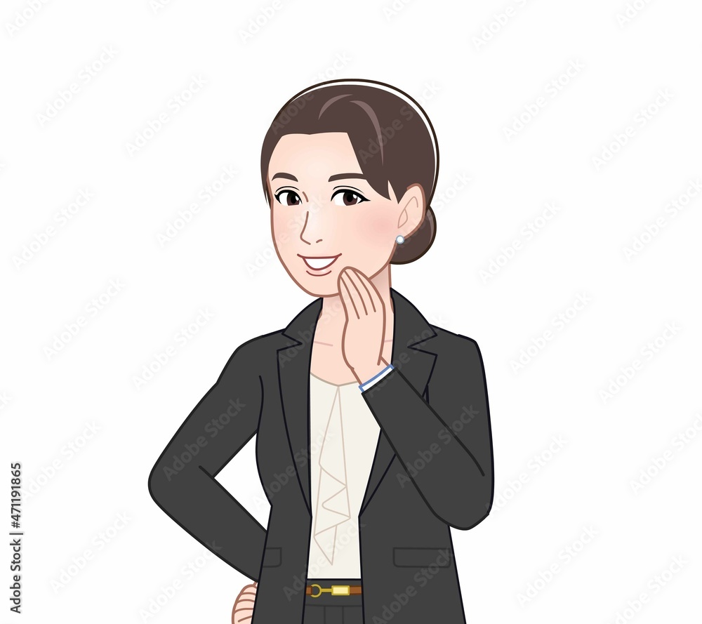 カジュアルスーツの女性 カジュアルスーツの女性