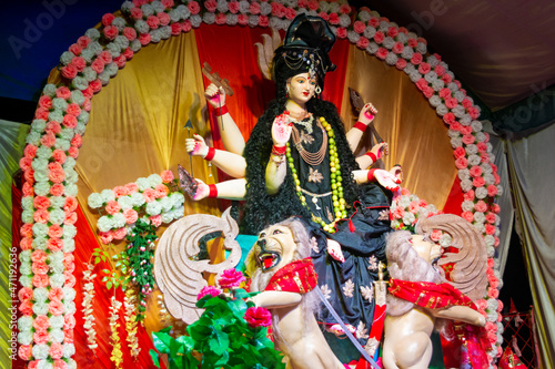 Goddess Durga Idol at Navratri festival celebration