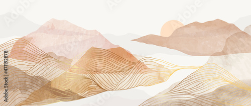 Obraz na plátně Abstract Mountain background vector