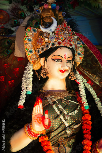 Goddess Durga Idol at Navratri festival celebration