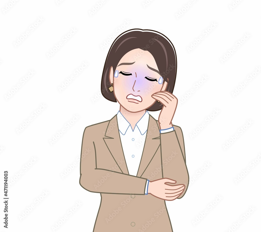 ベージュスーツの女性 ベージュスーツの女性