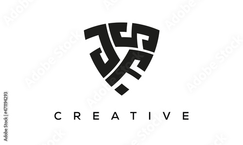 JFS letters logo, security Shield logo vector