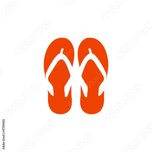 Flip flop icon design template vector isolated illustration