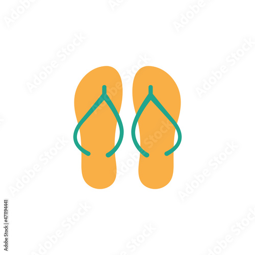 Flip flop icon design template vector isolated illustration