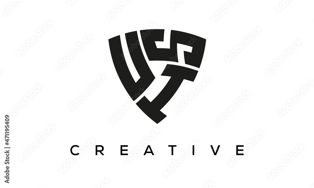 UIS letters logo, security Shield logo vector UIS letters logo, security Shield logo vector