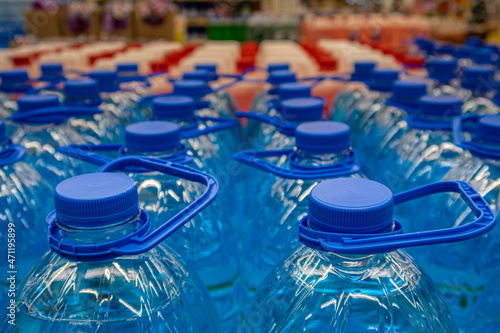 water bottles in the store