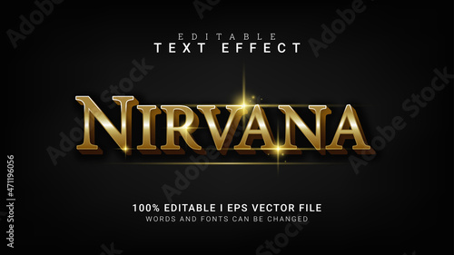 nirvana editable text effect vector