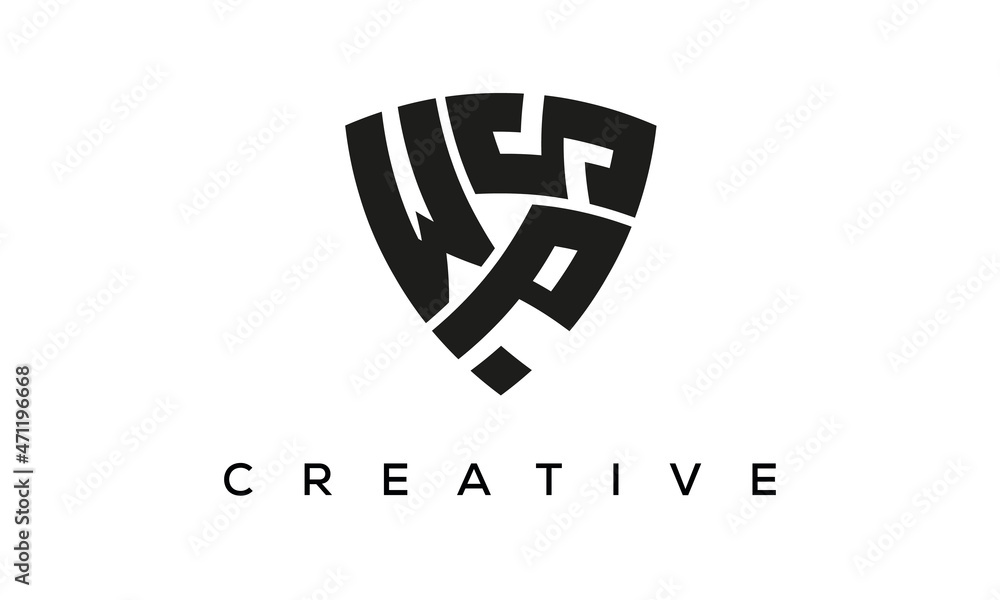WPS letters logo, security Shield logo vector WPS letters logo, security Shield logo vector