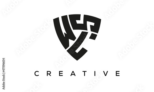 WLS letters logo, security Shield logo vector