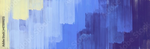 Abstract background painting art with blue gradient and yellow paint brush for December sale poster, banner, website, phone case design.