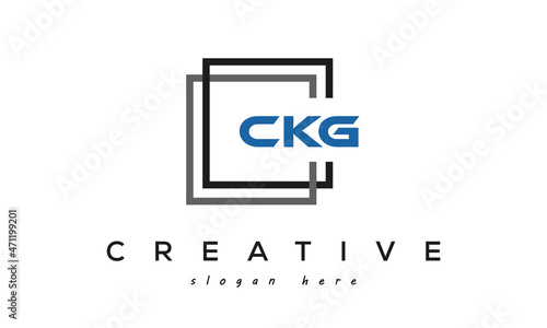 CKG square frame three letters logo design photo