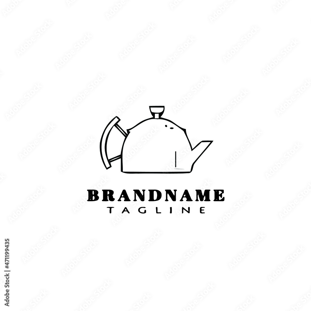 boiling water in pot logo cartoon icon design template black isolated vector boiling water in pot logo cartoon icon design template black isolated vector
