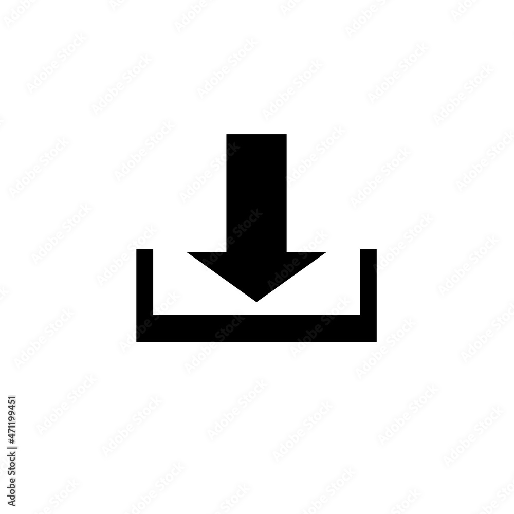 Download icon illustration on white background Download icon illustration on white background