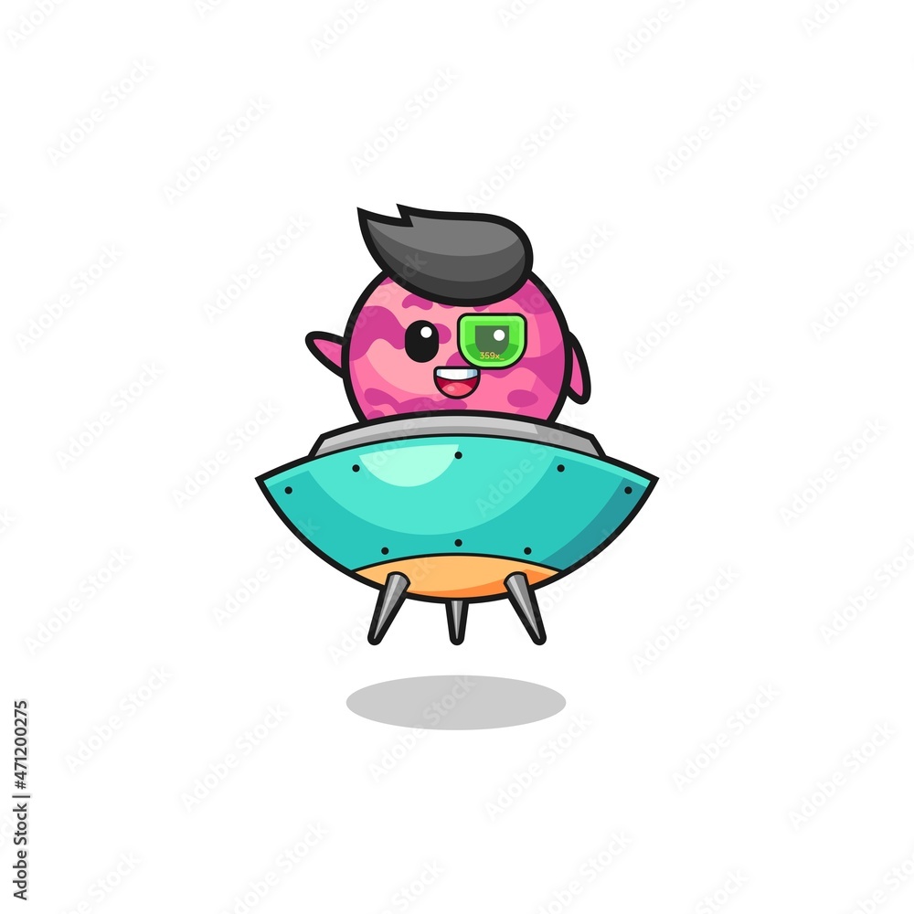 ice cream scoop cartoon riding a future spaceship ice cream scoop cartoon riding a future spaceship