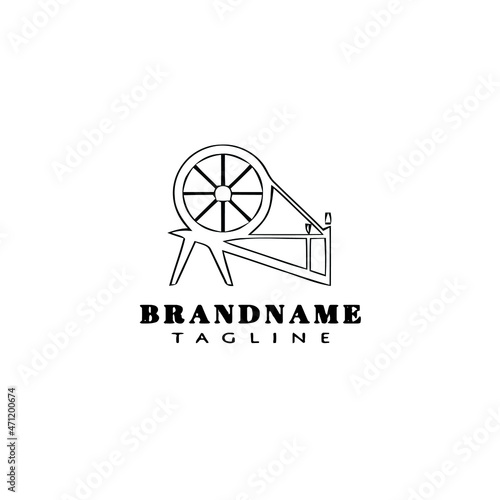 spinning wheel logo cartoon template icon vector illustration