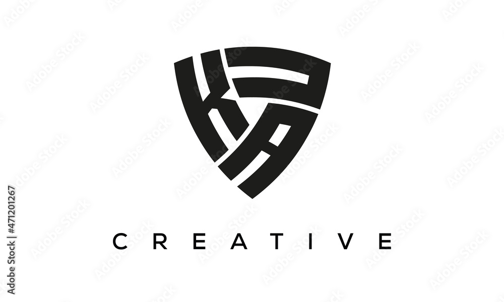 KAU letters logo, security Shield logo vector KAU letters logo, security Shield logo vector