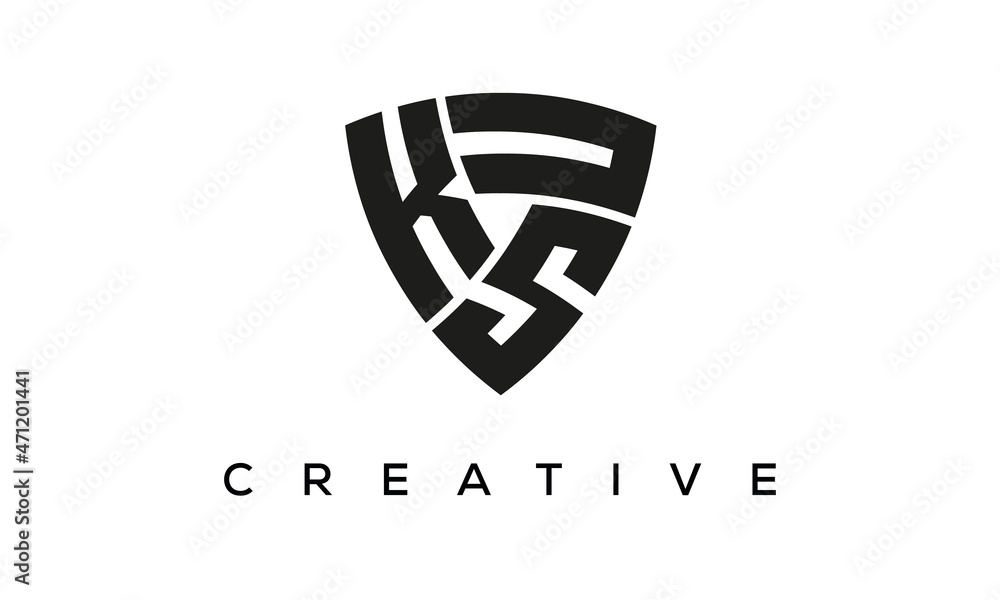 KSU letters logo, security Shield logo vector KSU letters logo, security Shield logo vector