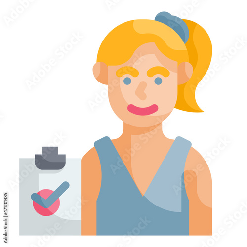 attendant flat icon