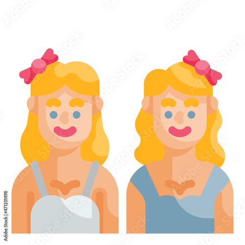 bridesmaid flat icon