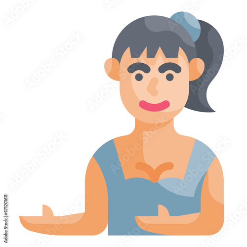 usher flat icon