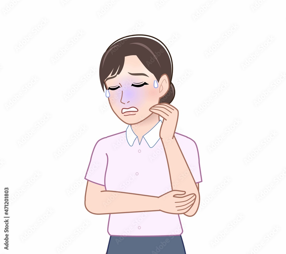 ピンクのYシャツの女性 ピンクのYシャツの女性