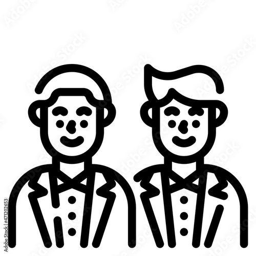 groomsmen outline icon