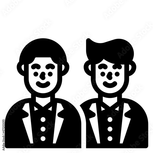 groomsmen glyph icon