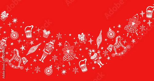 Nutcracker. Red christmas wallpapers for your desktop.