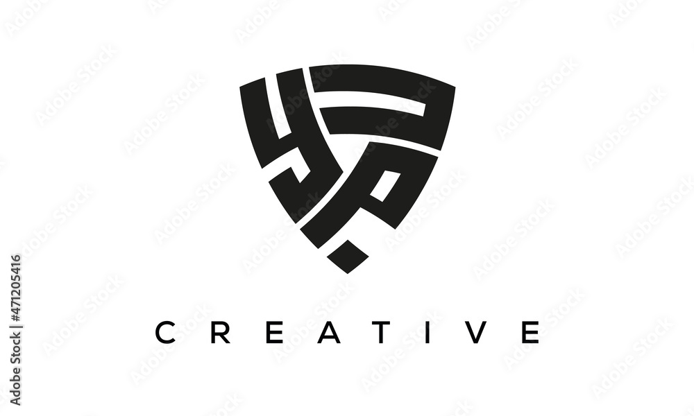 YPU letters logo, security Shield logo vector YPU letters logo, security Shield logo vector