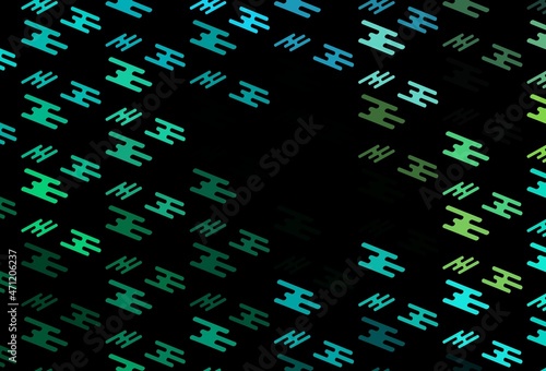 Dark Green, Yellow vector pattern with narrow lines.