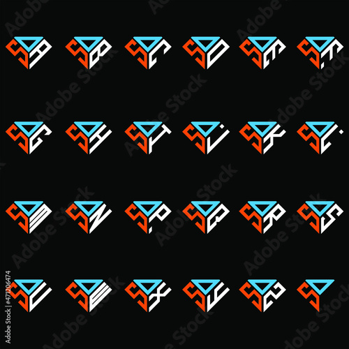 DSA to DSZ letter logo creative design, Multiple triple letter logo design, OSA to OSZ letter logo creative design, Multiple triple letter logo design