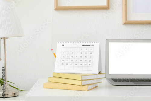 Paper calendar for December...