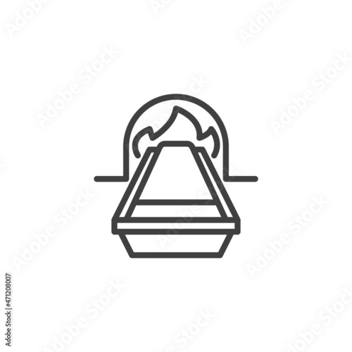 Cremation Service line icon