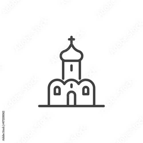 Christian Church line icon