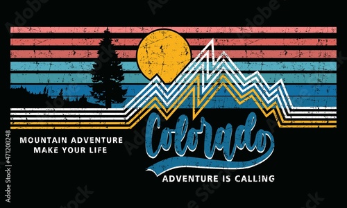 Colorado  line vector t-shirt design. desert vibes artwork Cactus artwork for t-shirts prints, Apparel sticker ,posters and others -1